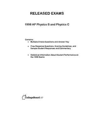 1998 ap chemistry free response answers