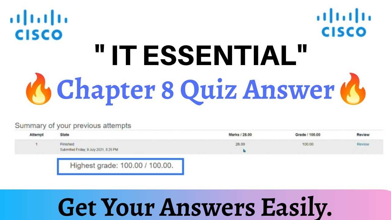 ite chapter 8 exam answers