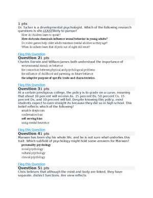 developmental psychology exam 1 answers