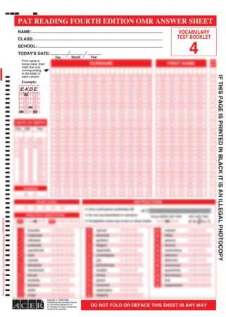 vocabulary exam with answers