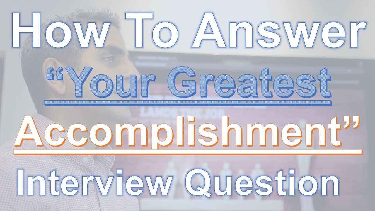 what is your greatest professional achievement answer