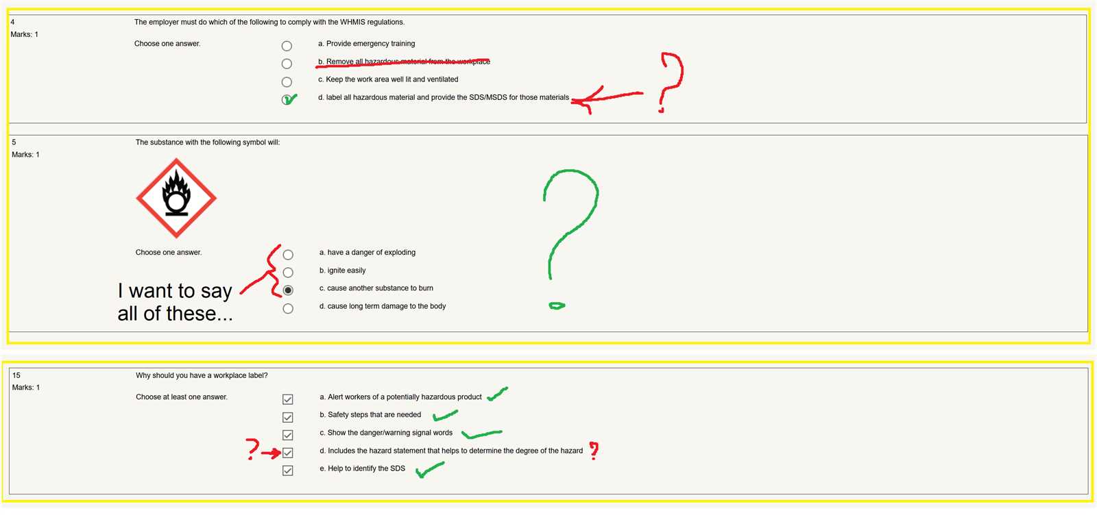 whmis exam answers