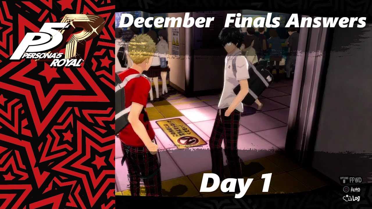 persona 5 december test answers