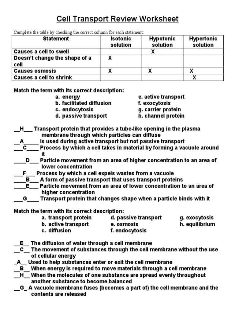 worksheet 8 osmosis basic concepts answers