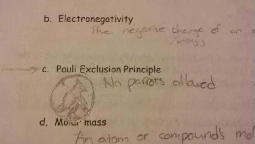 funny physics exam answers