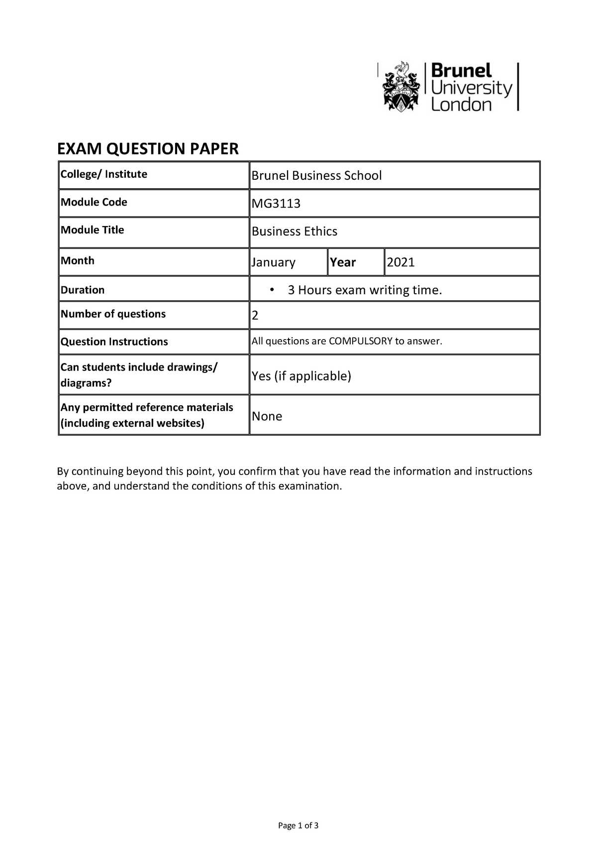 business ethics final exam questions and answers