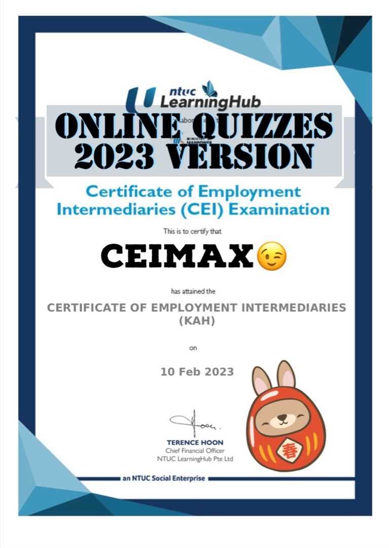 cei exam questions and answers