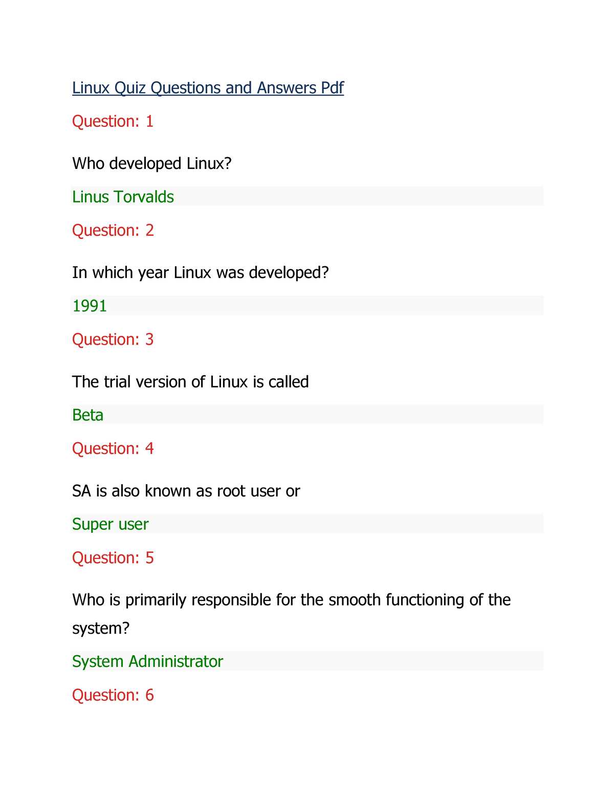 linux chapter 2 exam answers