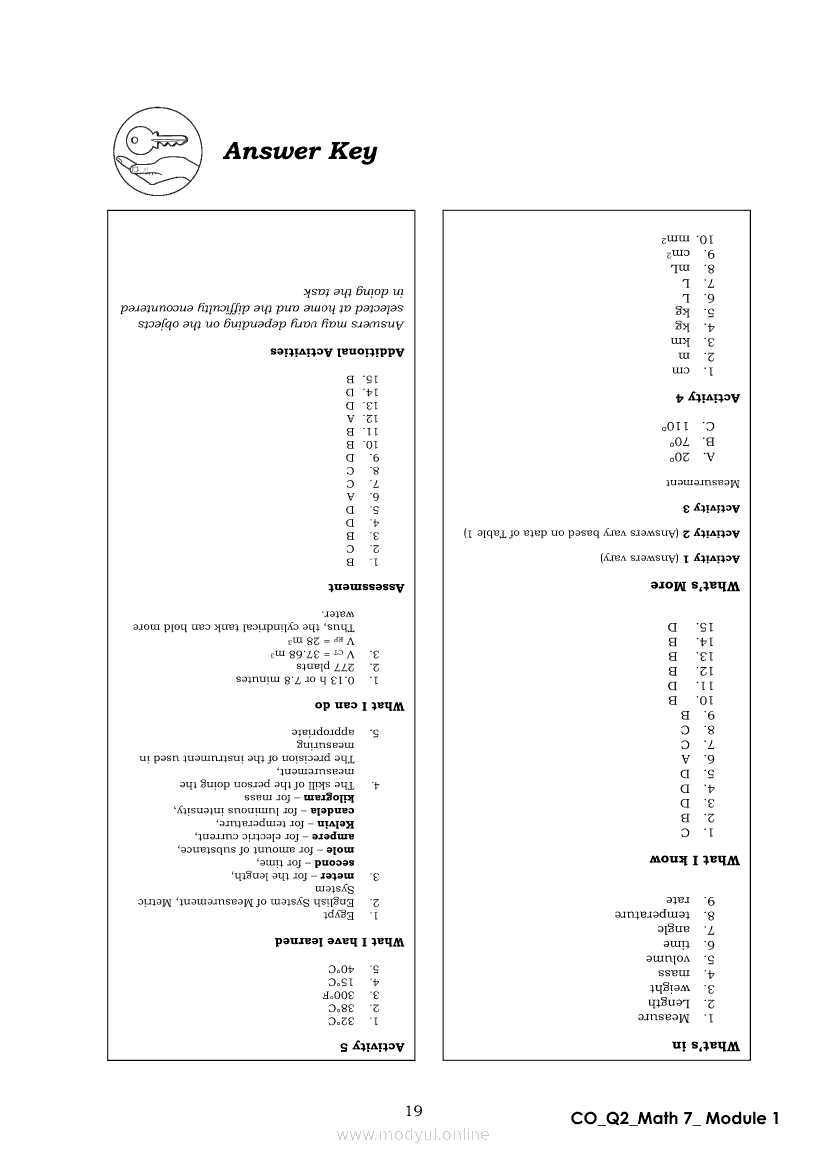 secondary math 2 module 7 answer key