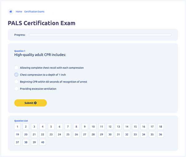 pals practice exams