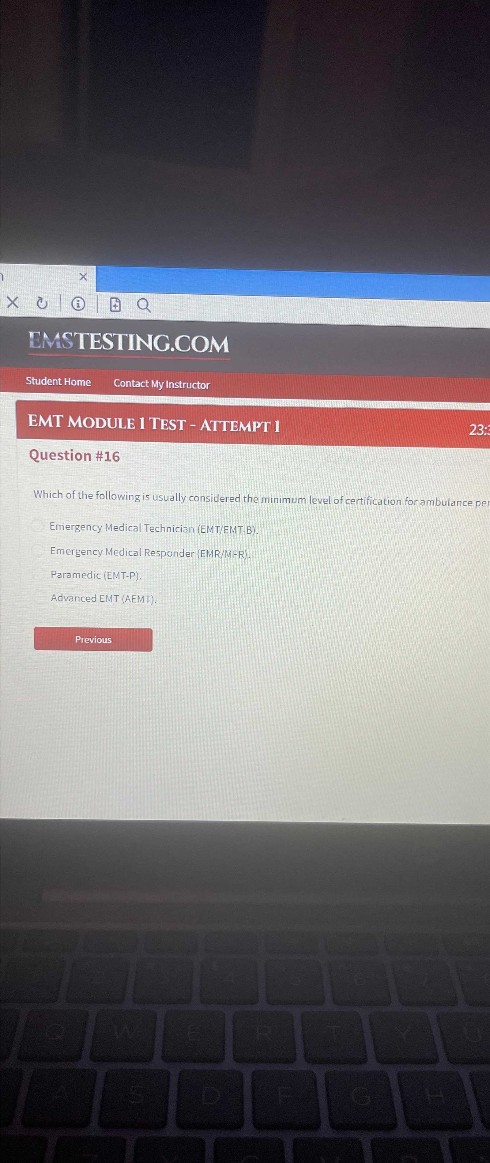 emt module 1 exam answers