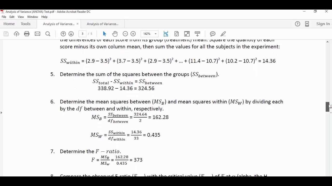 anova practice problems with answers