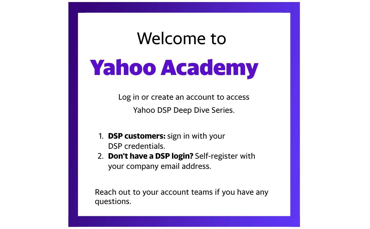 yahoo dsp certification exam answers