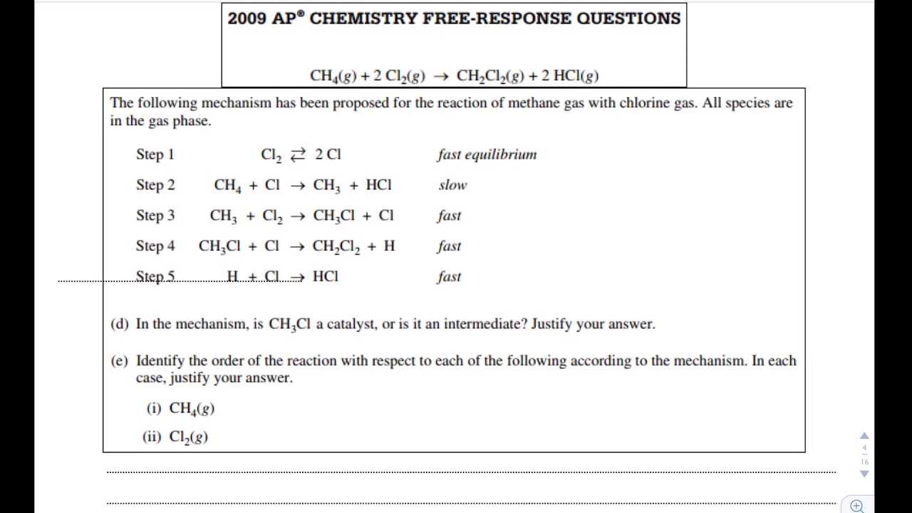 ap chemistry 2008 free response answers