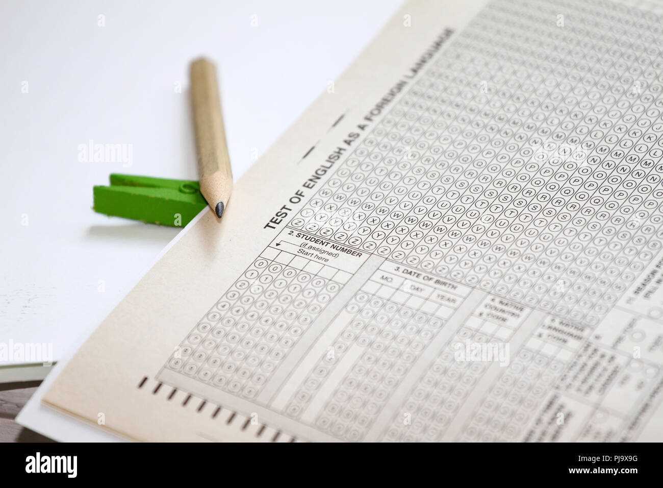 100 multiple choice answer sheet