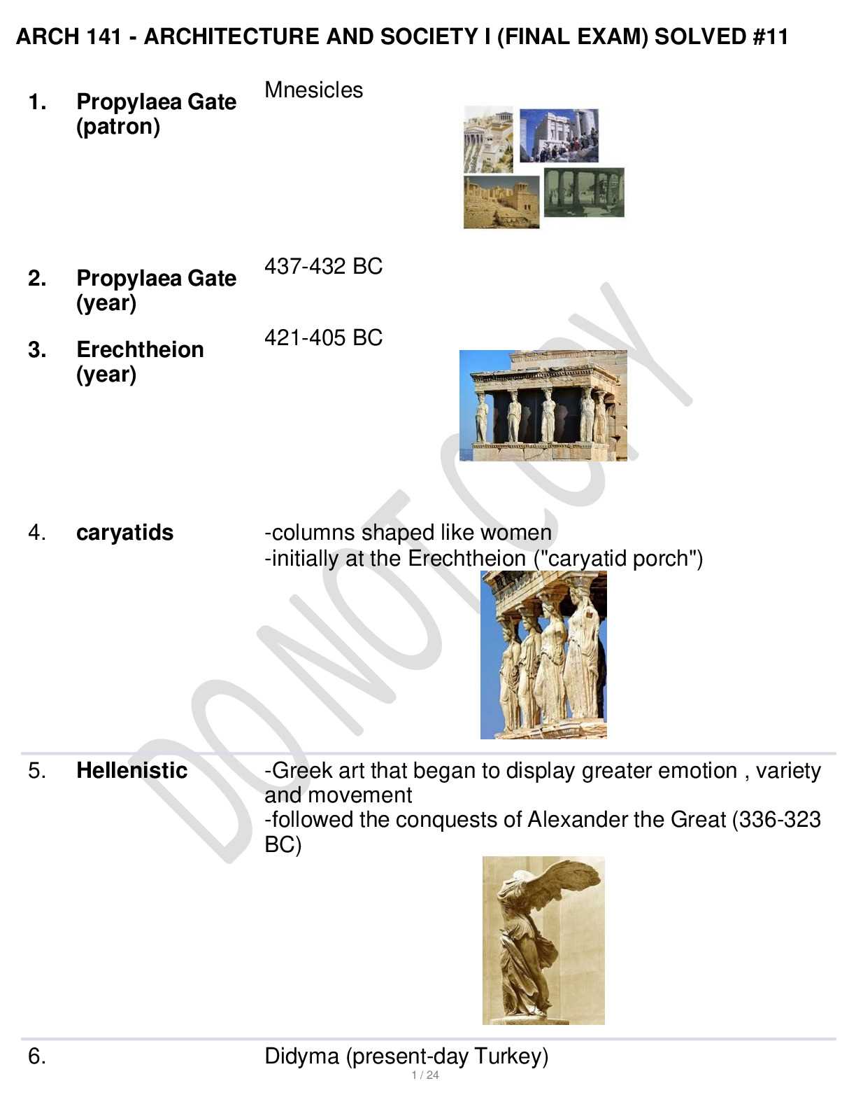 architecture exam questions and answers