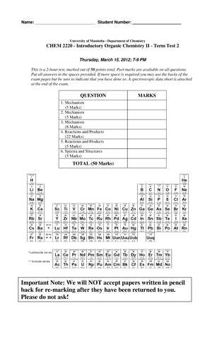 2012 acs organic chemistry exam answers