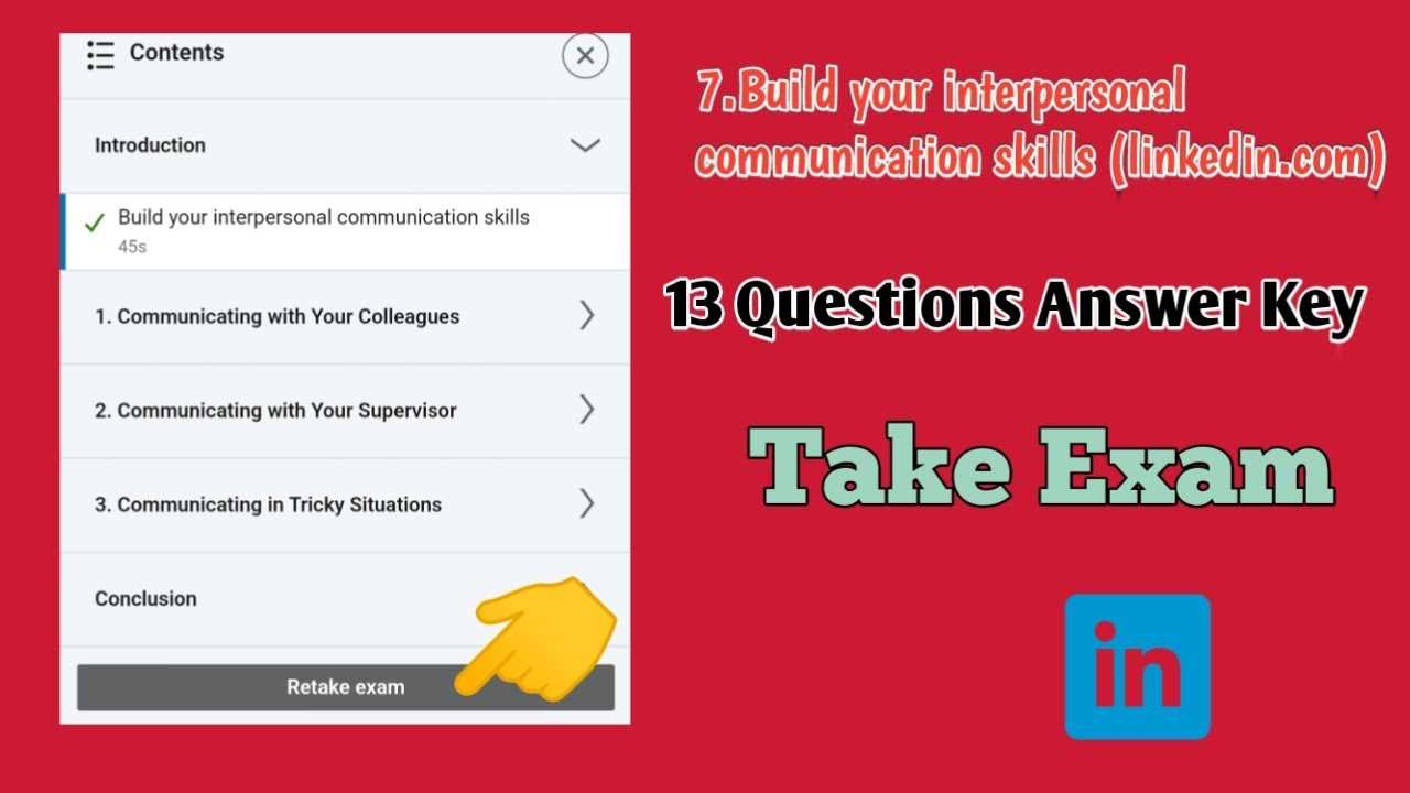 linkedin learning interpersonal communication exam answers