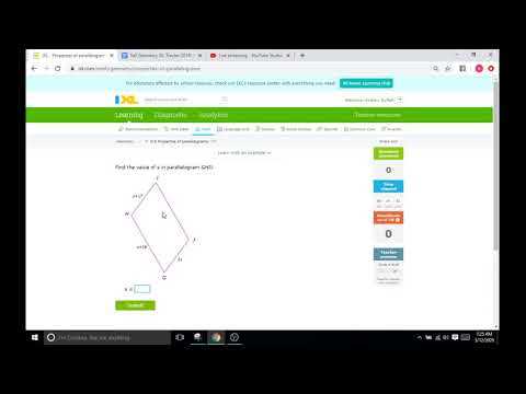 properties of parallelograms answer key