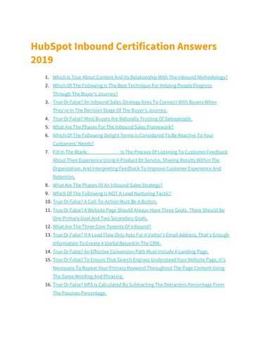 email marketing hubspot exam answers