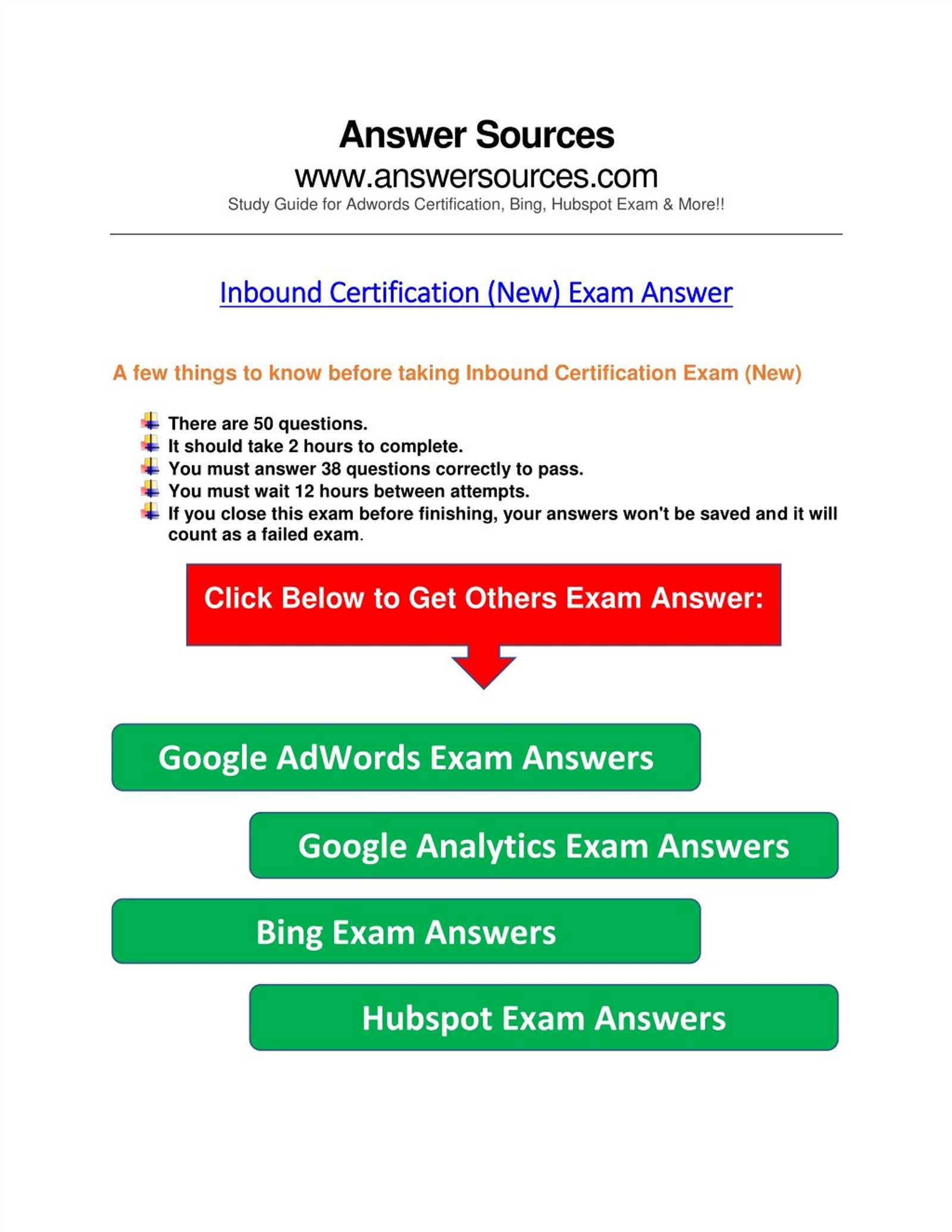 inbound exam answers