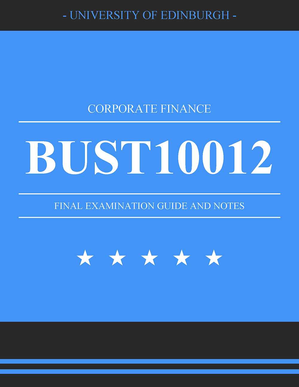 corporate finance final exam