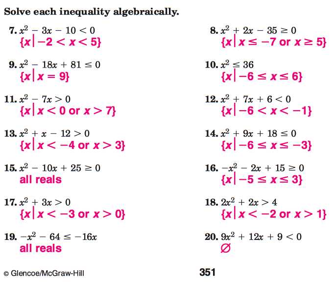 glencoe algebra 2 skills practice answers